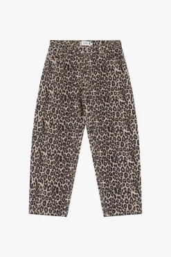 Pantalones straight con estampado animal