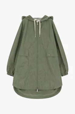 Parka con capucha y cremallera