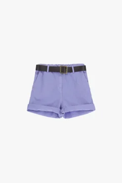 Shorts con cinturón y bolsillos verticales