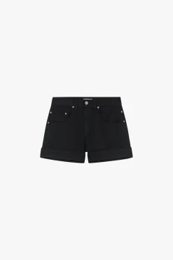 Shorts de color liso con dobladillo