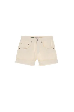Shorts de color liso con dobladillo