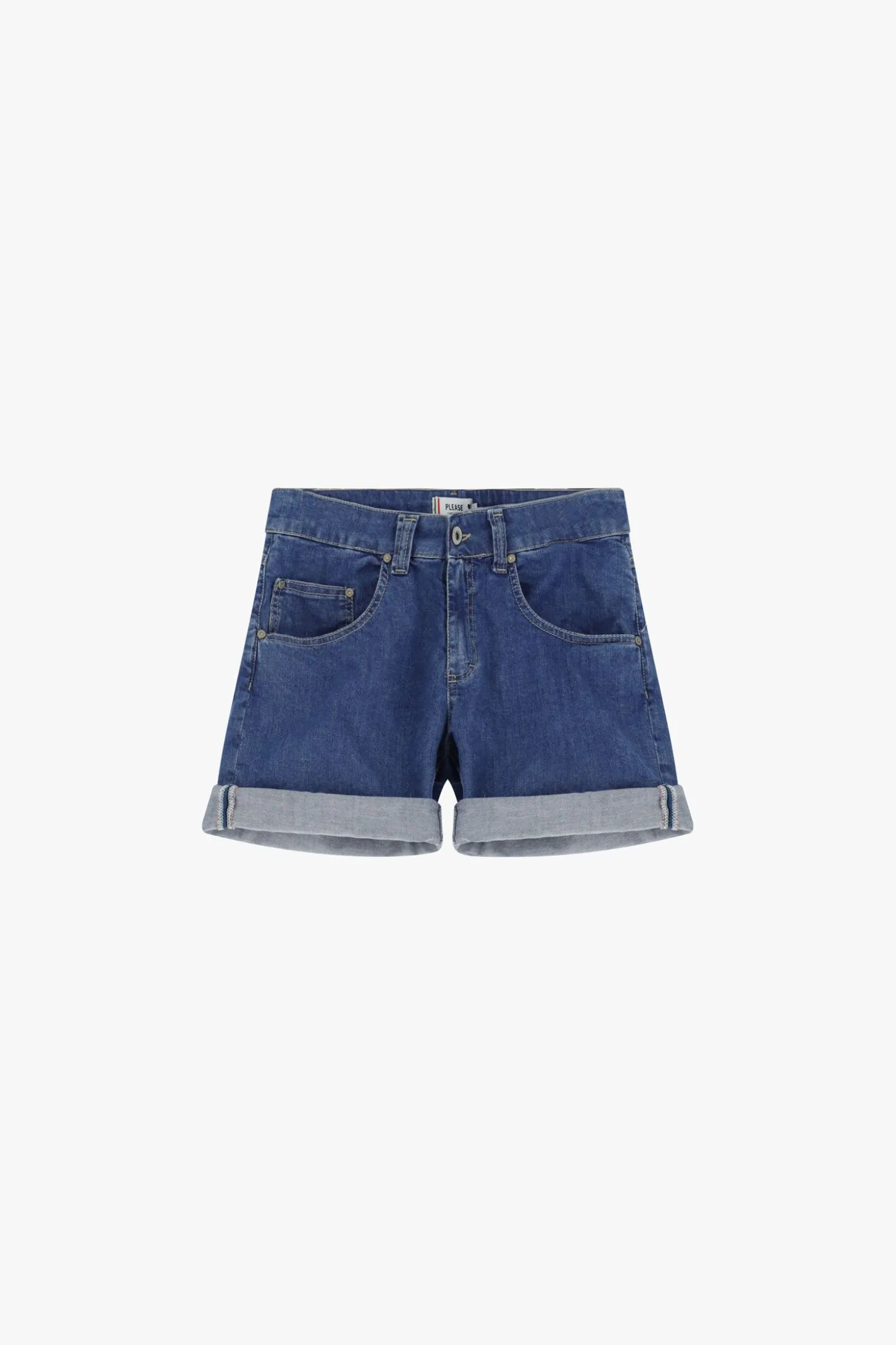 Shorts regulares con dobladillo