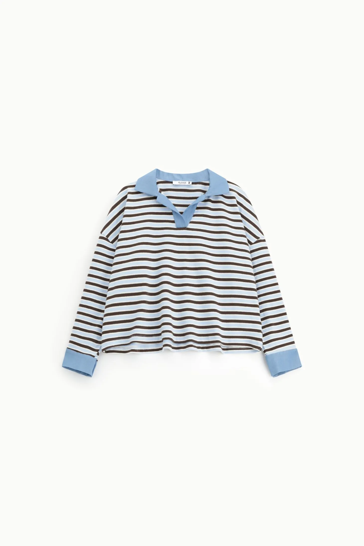 Suéter de rayas cuello polo