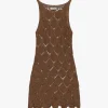 Vestido corto con diseño calado