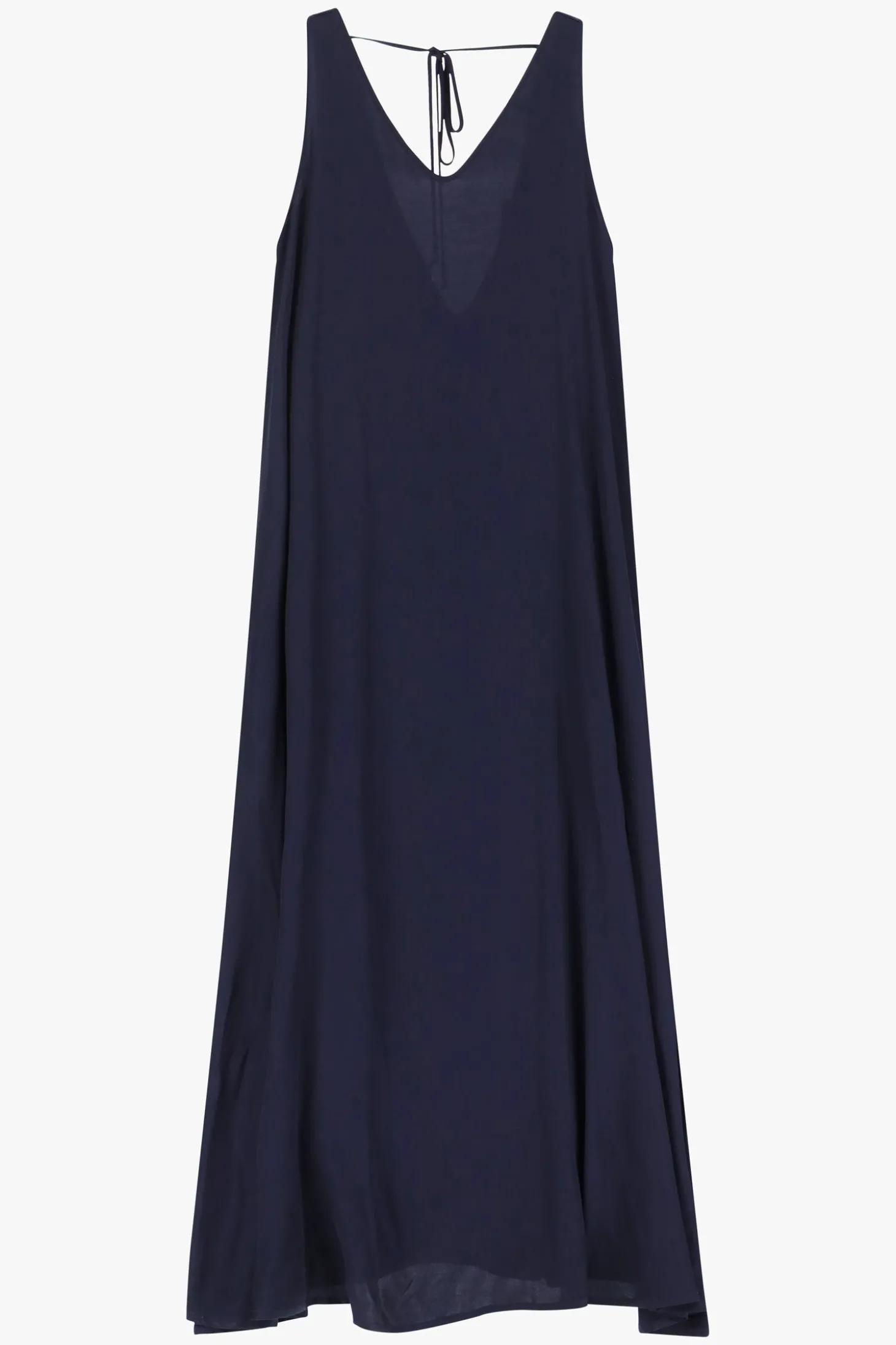 Vestido largo sin mangas escote v