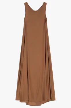 Vestido largo sin mangas fluido