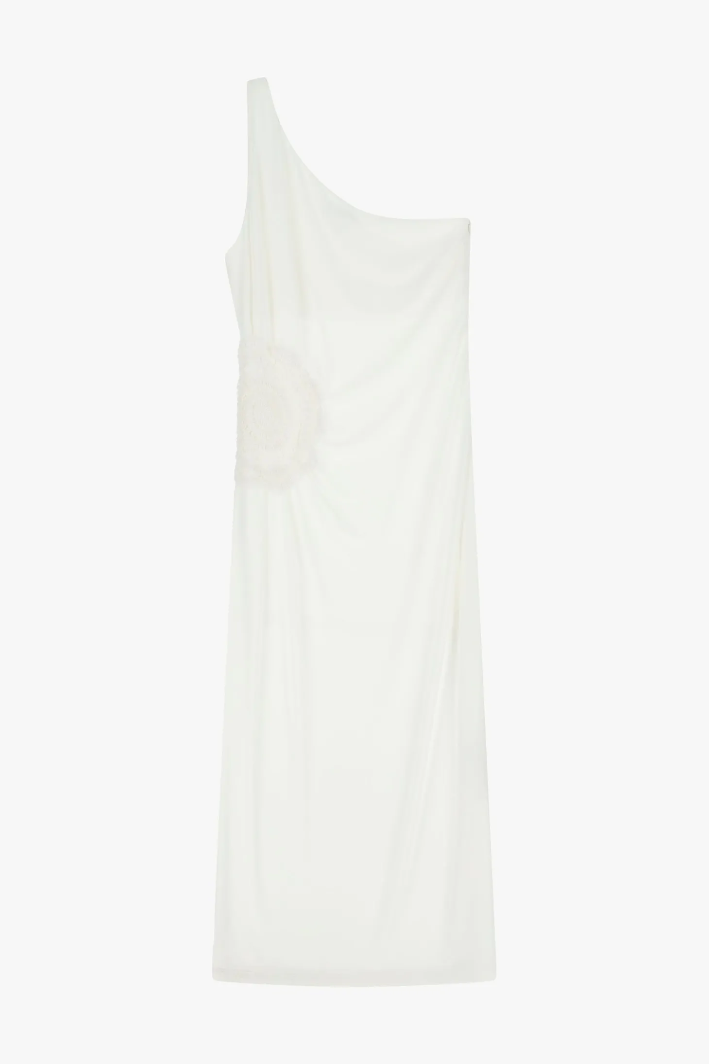 Vestido midi con escote asimétrico