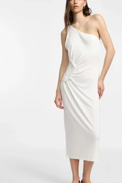Vestido midi con escote asimétrico