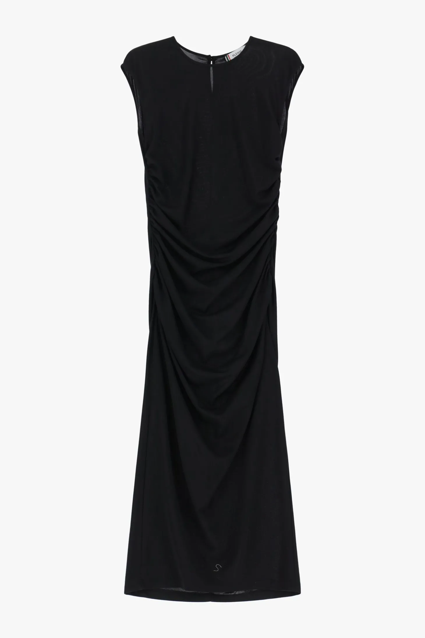 Vestido midi sencillo con cremallera